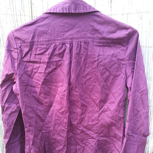 Apt. 9 Button Down Shirt Reddish - Plum - V-Neck - S - Picture 7 of 10
